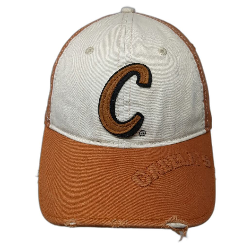 Cabelas Baseball Cap Brown One Size Slideback Contrast Stitch Embroidered Hat
